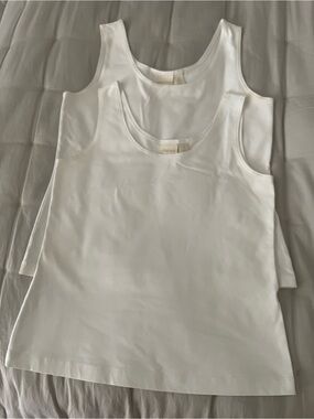 Chico’s Lot of Two White Tank Tops Size 1